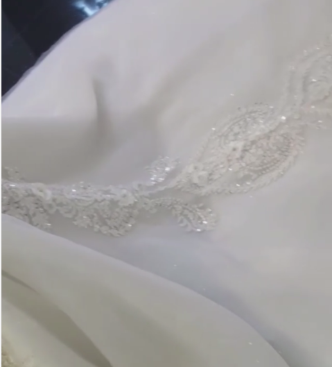 Off-the-Shoulder Mermaid Wedding Dress With Appliques Beads - Fashionpara