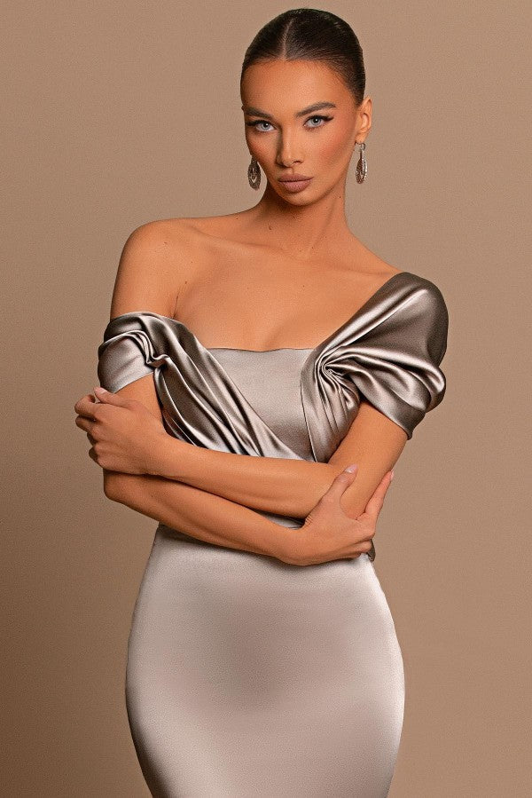 Off-the-Shoulder Prom Dress Long Mermaid - Fashionpara