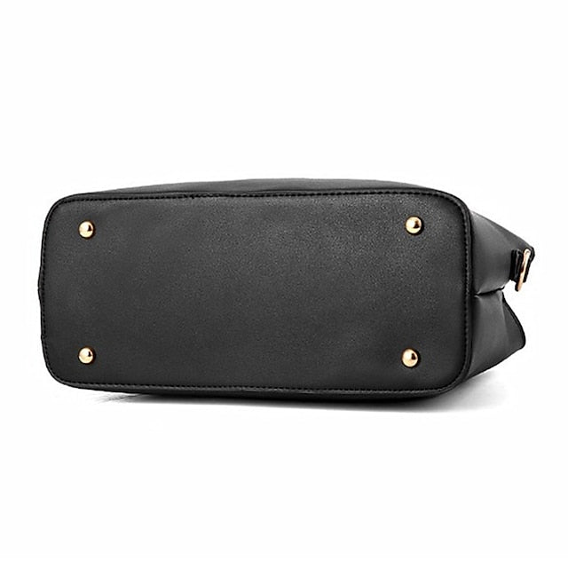 White Faux Handbag Gold with Elegant Leather