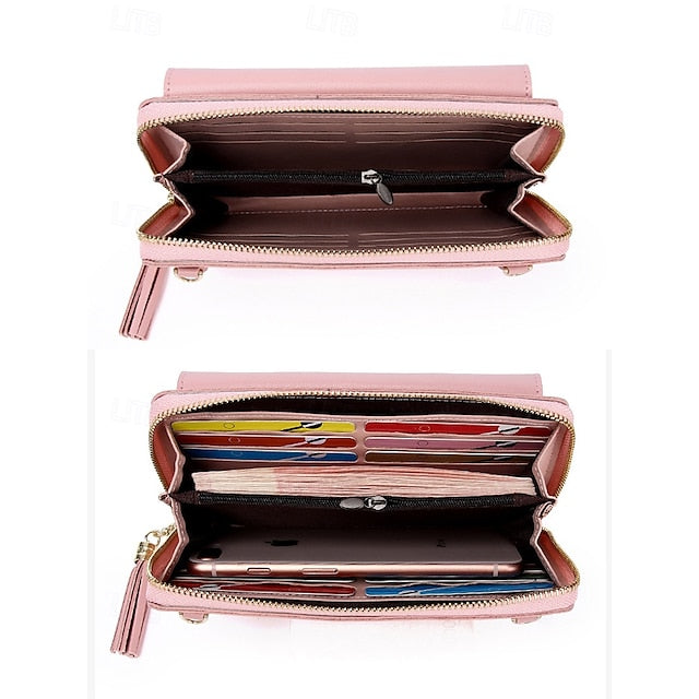 Wristlet Bag Crossbody Leather PU Mobile Phone