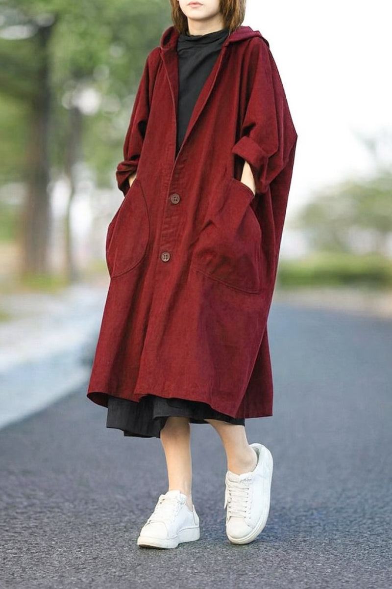 Hooded Open Front Oversized Longline Coat 9
