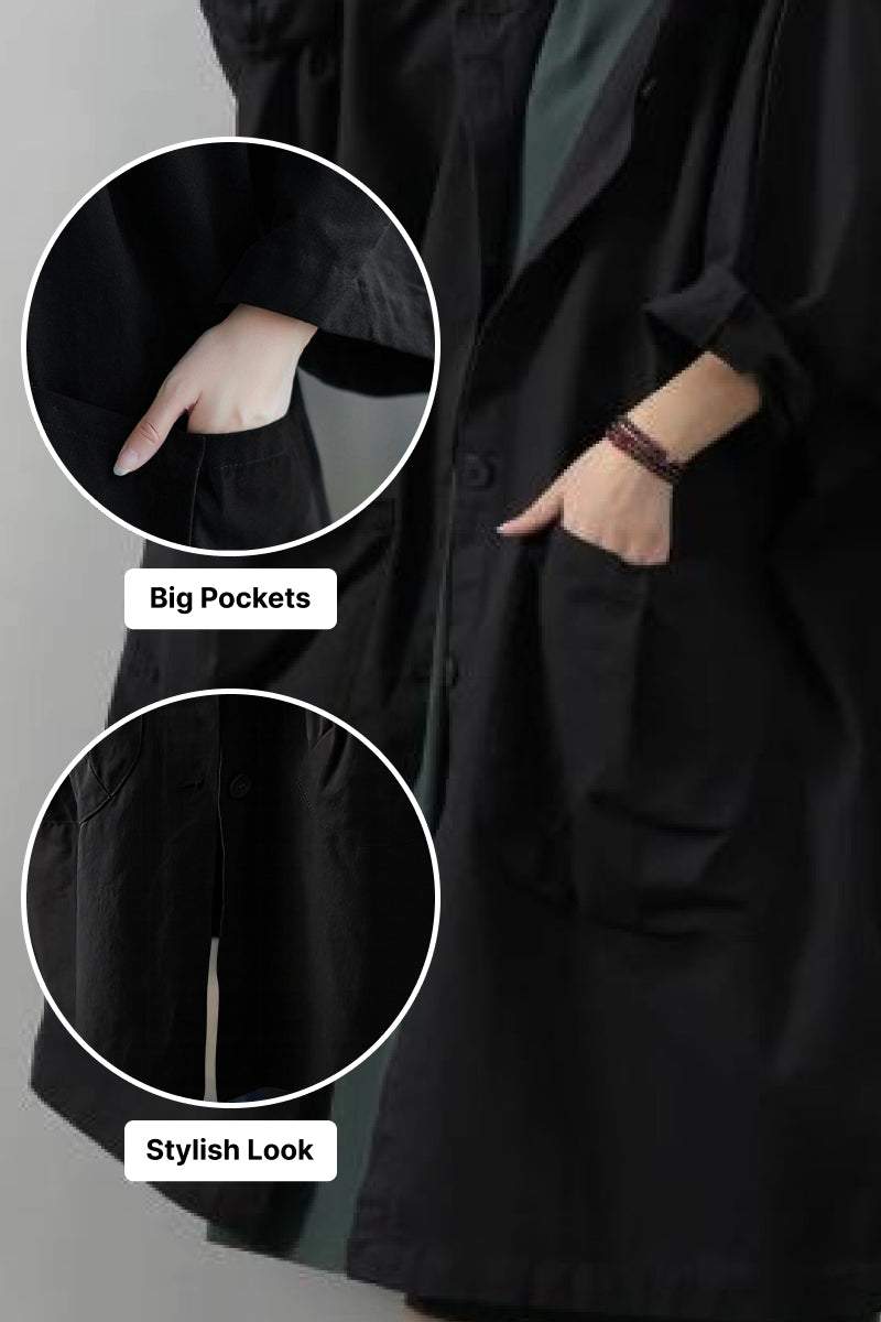 Hooded Open Front Oversized Longline Coat 19