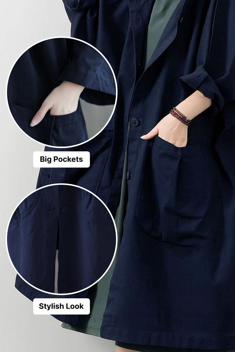 Hooded Open Front Oversized Longline Coat 32