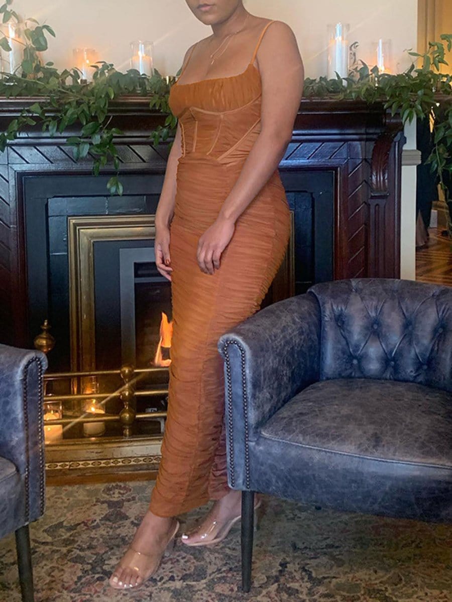 Backless Maxi Dress - Fashionpara