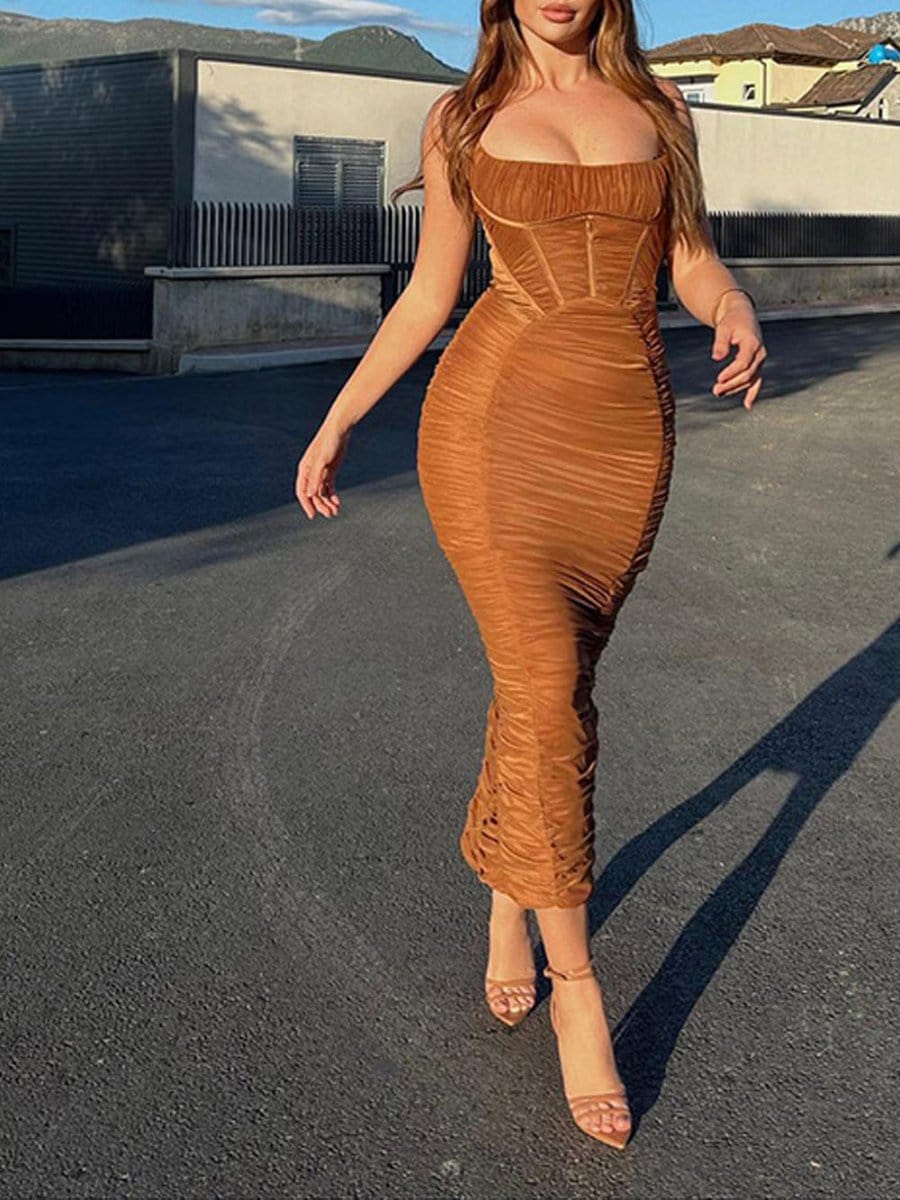 Backless Maxi Dress - Fashionpara