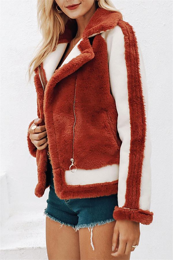 Luxurious Plush Faux Fur Zipper Jacket for Cozy Style