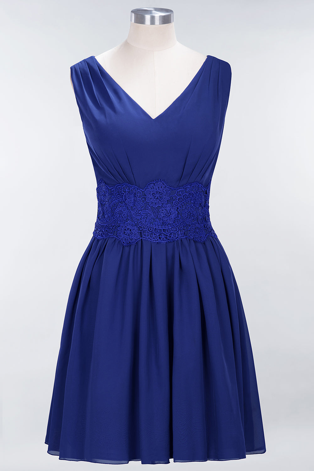 Pretty V-Neck Short Sleeveless Lace Bridesmaid dresses - Fashionpara