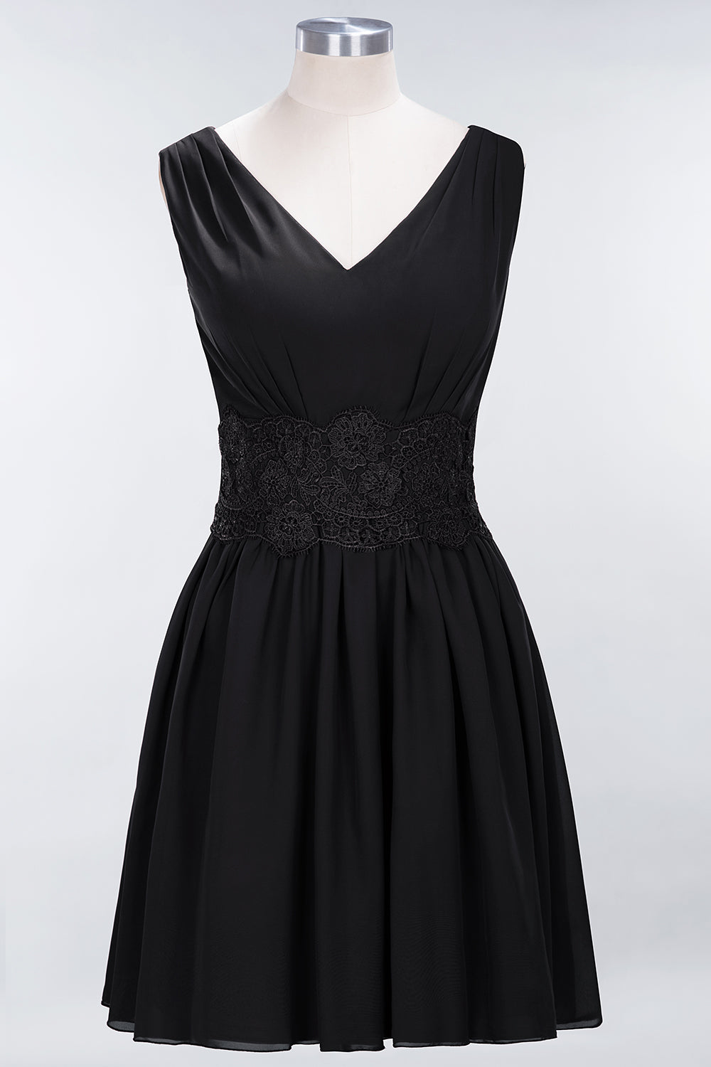Pretty V-Neck Short Sleeveless Lace Bridesmaid dresses
