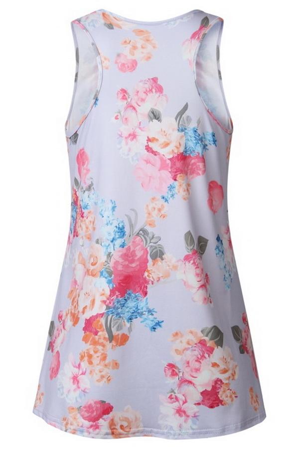 Printed T-shirt With Round Collar