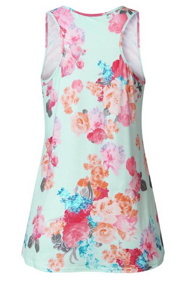 Printed T-shirt With Round Collar