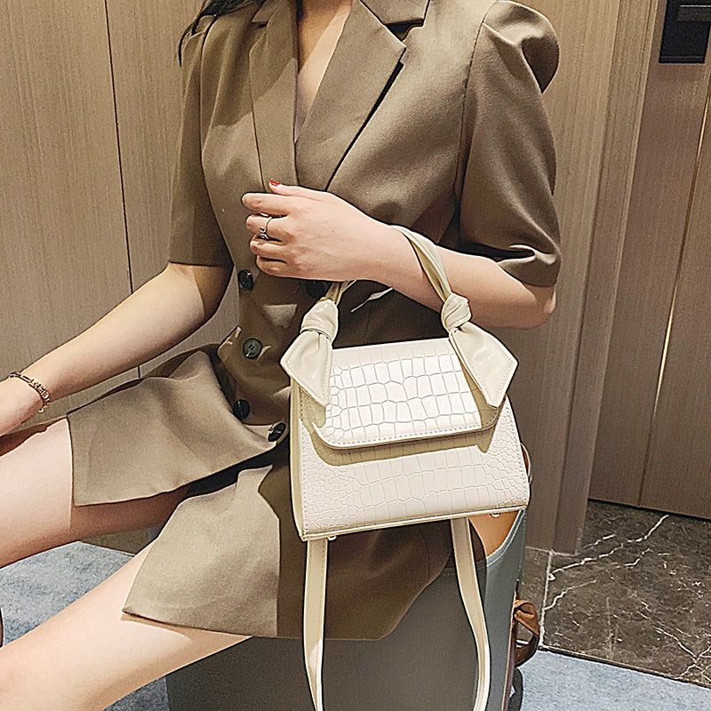 Murano Crocodile Embossed Crossbody Bag