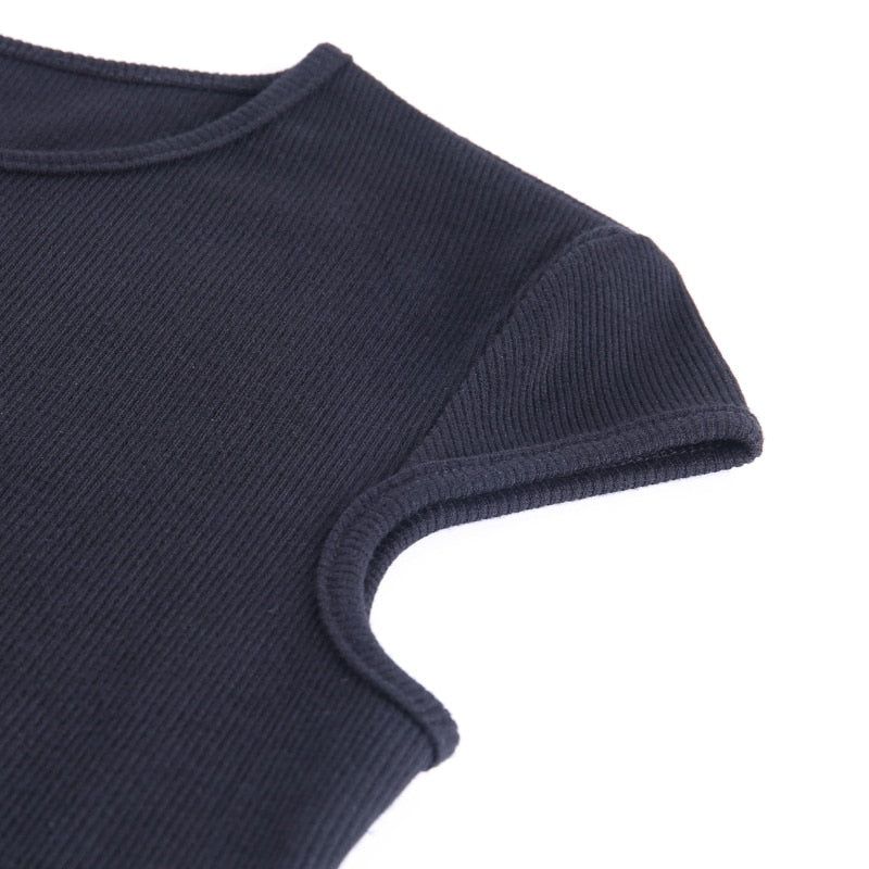 Josceline O-Neck High Split Mini Dress