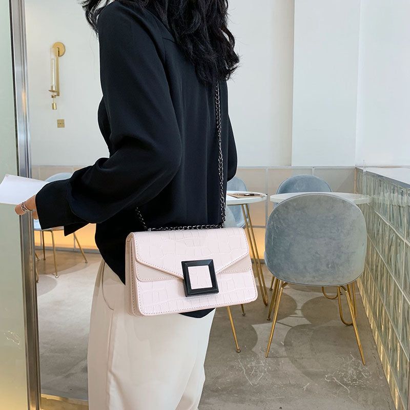 Mala Croc Effect Chain Crossbody Bag
