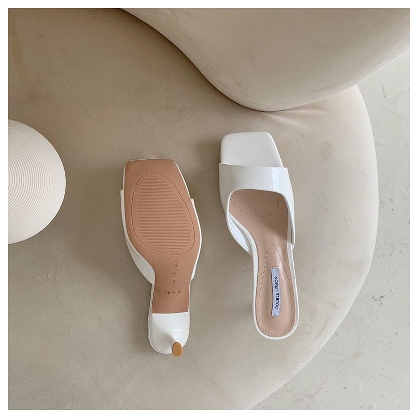 Monae Kitten Heeled Slide Sandals