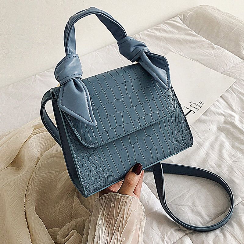 Murano Crocodile Embossed Crossbody Bag