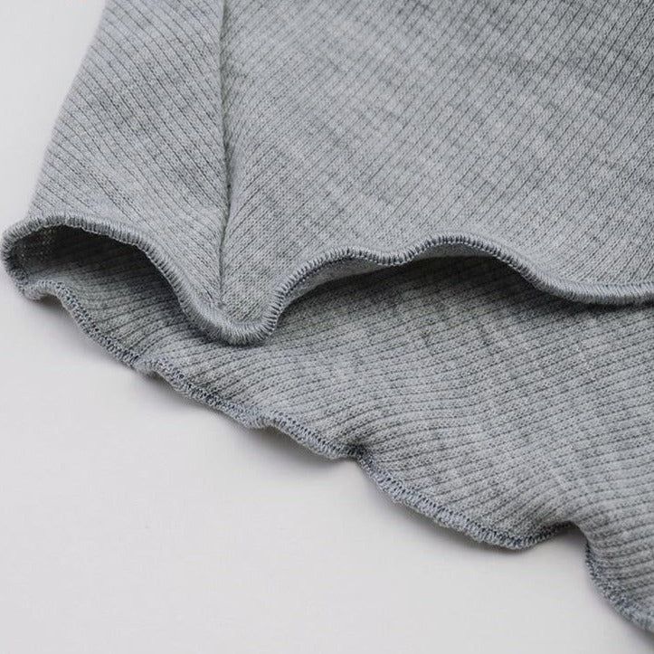 Isolde Ribbed Long Sleeve Casual Mini Dress