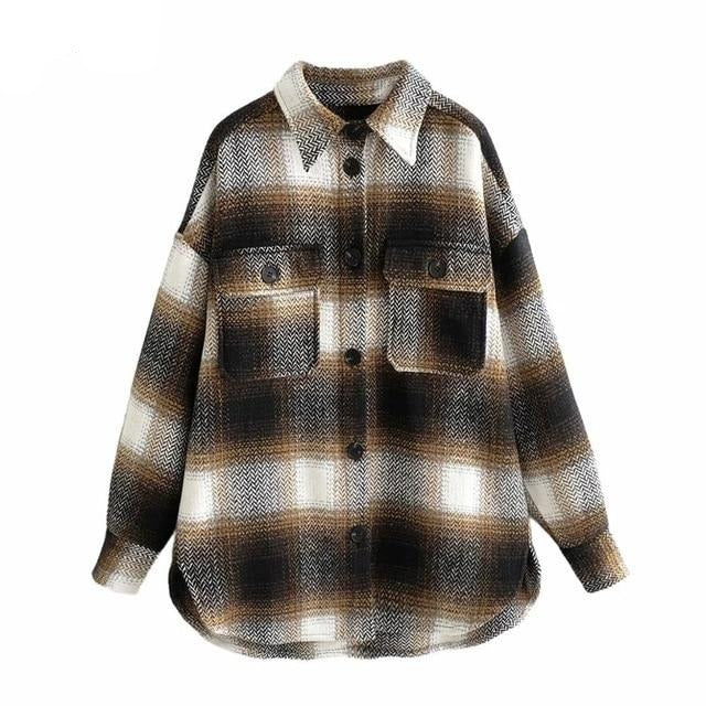 Lindy Oversized Plaid Jacket