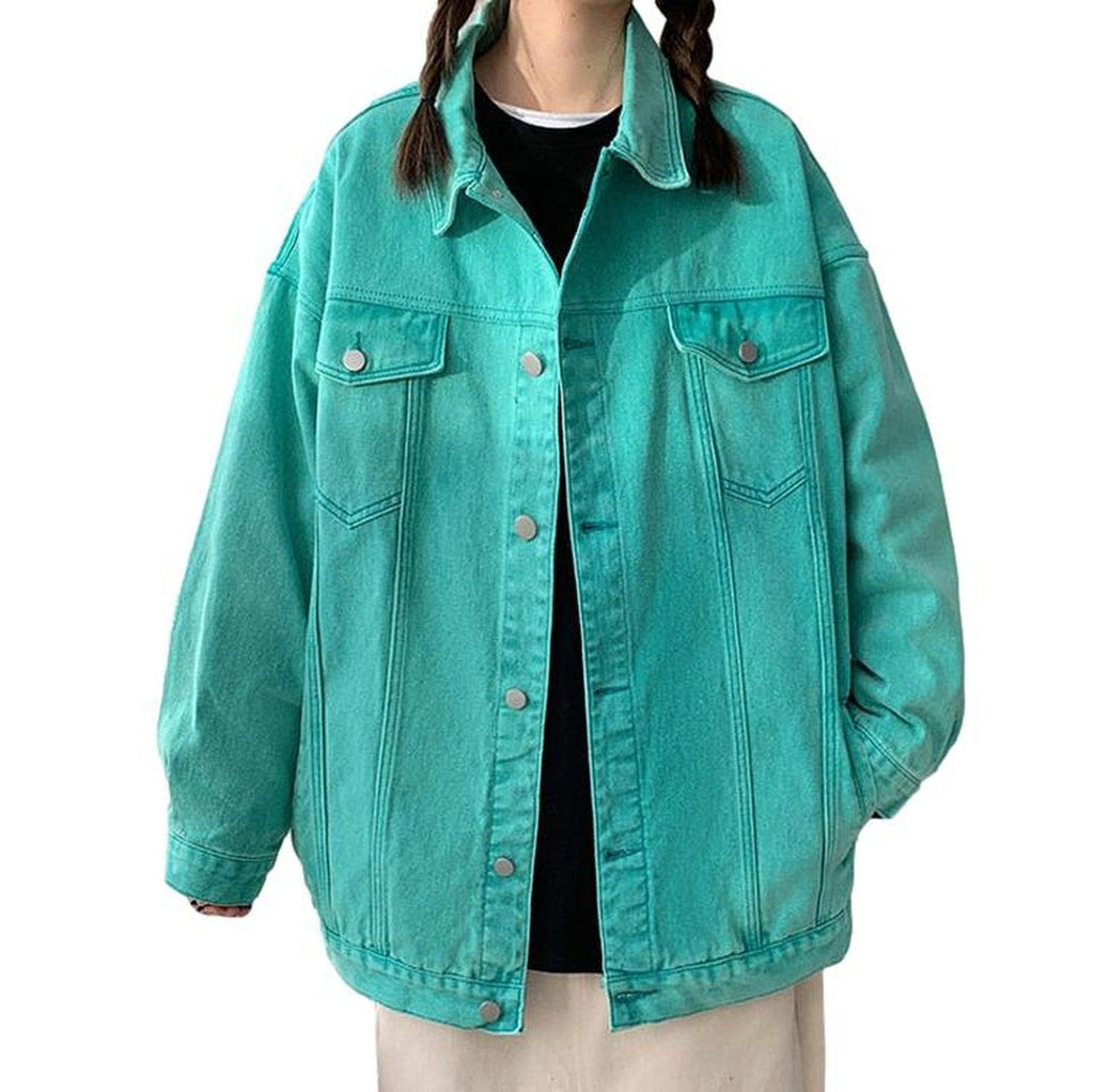 Long oversized denim jacket 2