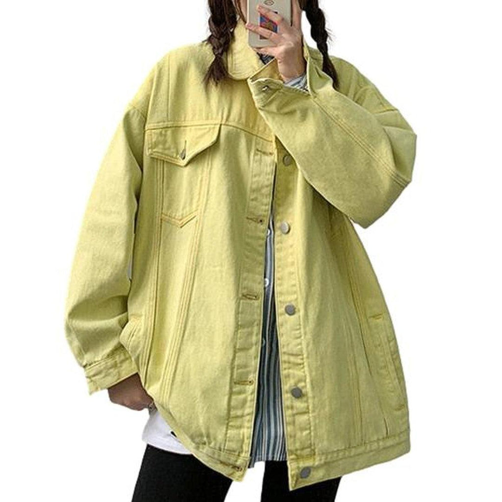 Long oversized denim jacket 3