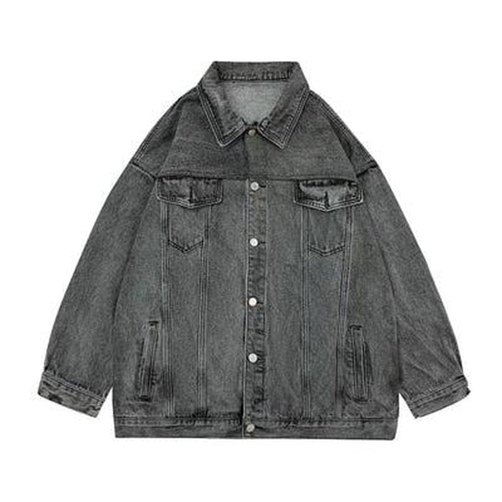 Long oversized denim jacket 12