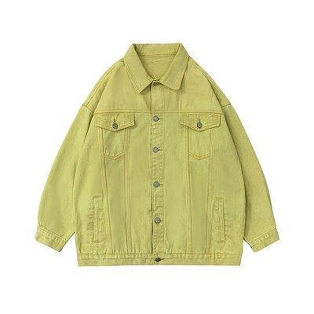 Long oversized denim jacket 14