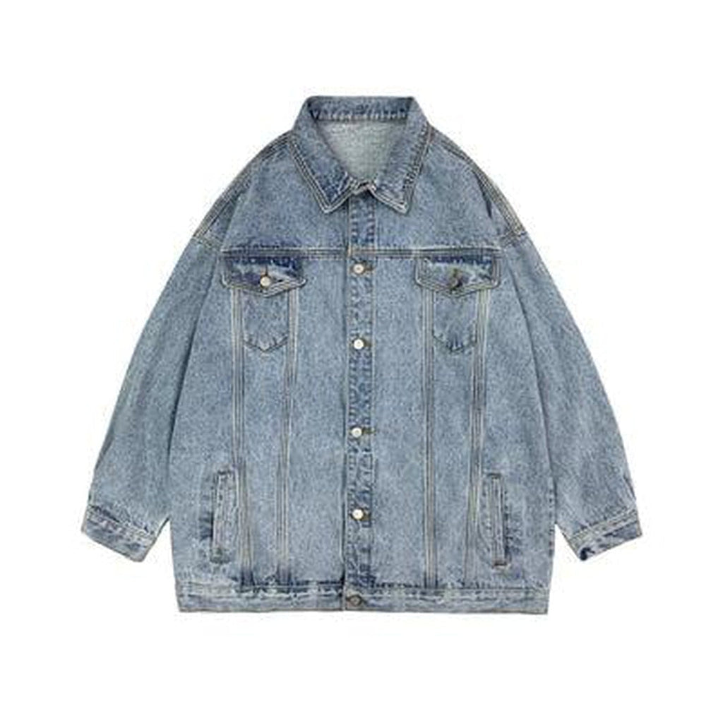 Long oversized denim jacket 11