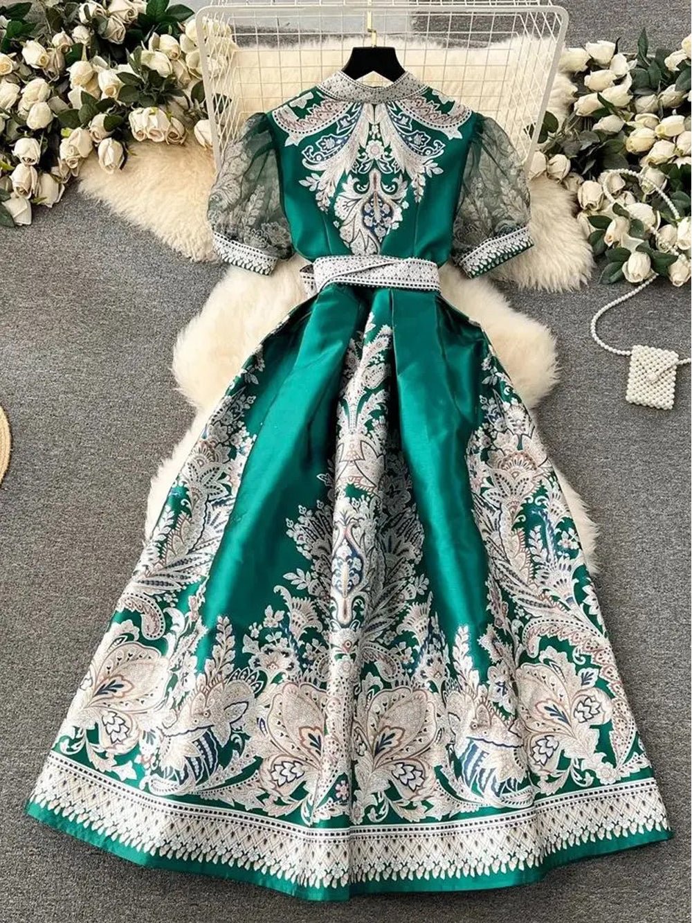 Sleeve Maxi Dress - Fashionpara