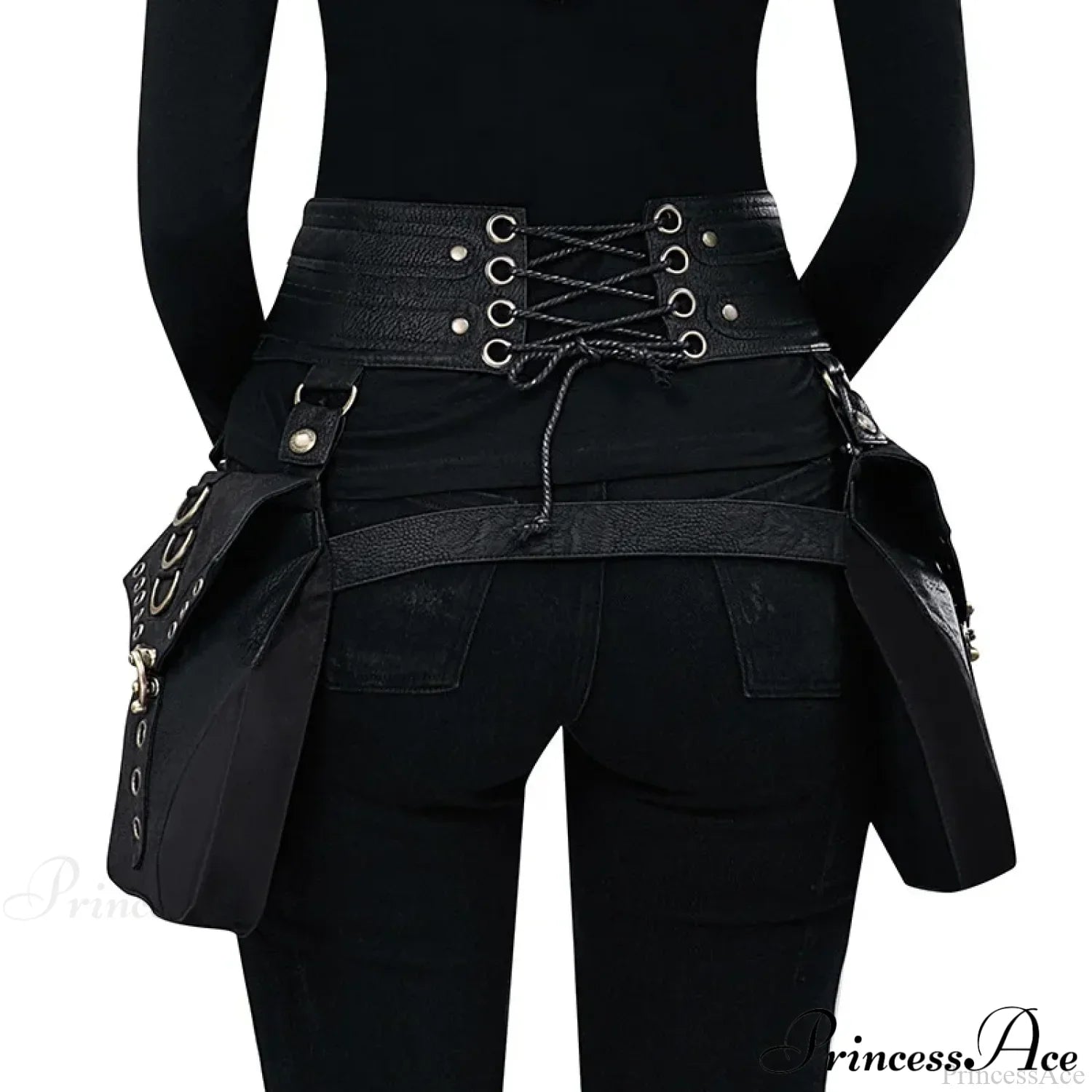 Punk Rivet Skull Retro Rock Gothic Hip Hop Rivet Leg Thigh Waist Bag