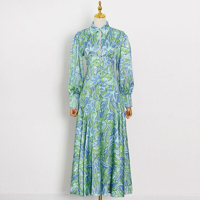 KittenAlarm - Purlie Keyhole Floral Maxi Dress