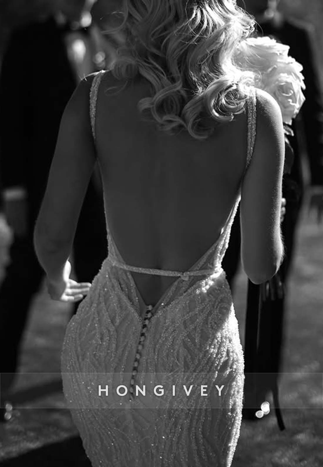 Backless Regular Straps Sleeveless Sheath Square Beading Wedding Dresses