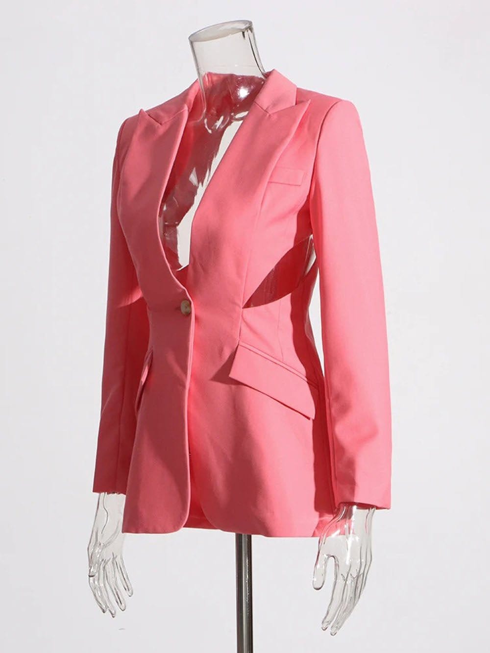 Hollow Out Blazer - Fashionpara