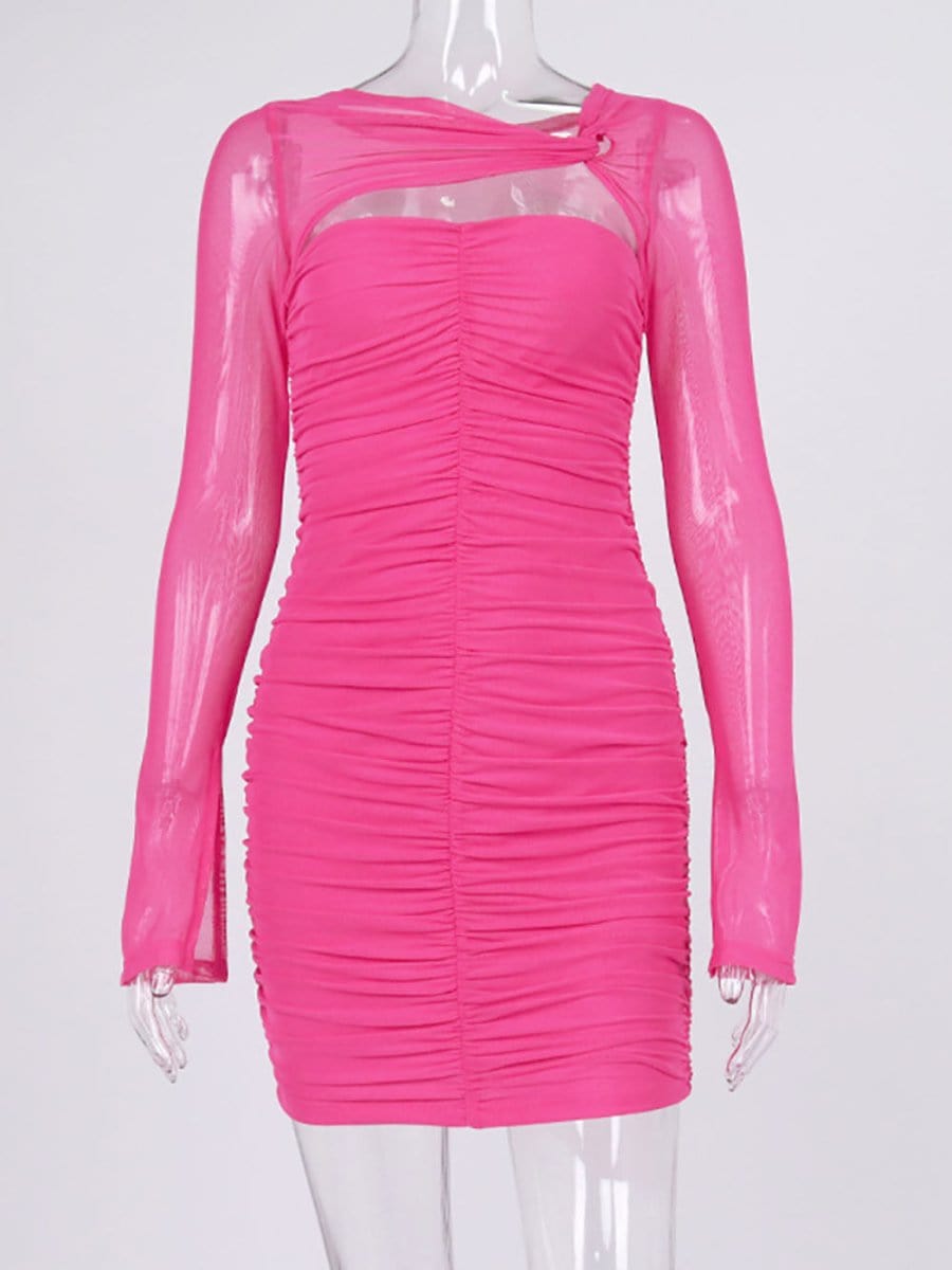 Asymmetrical Mini Dress - Fashionpara