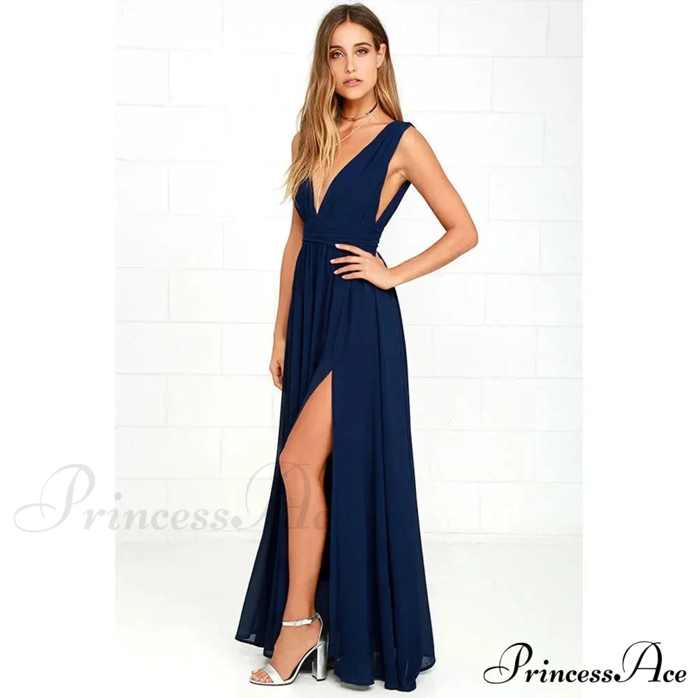 Red Christmas Party Dress - Sexy Backless Mesh Maxi Black / S Dresses-L