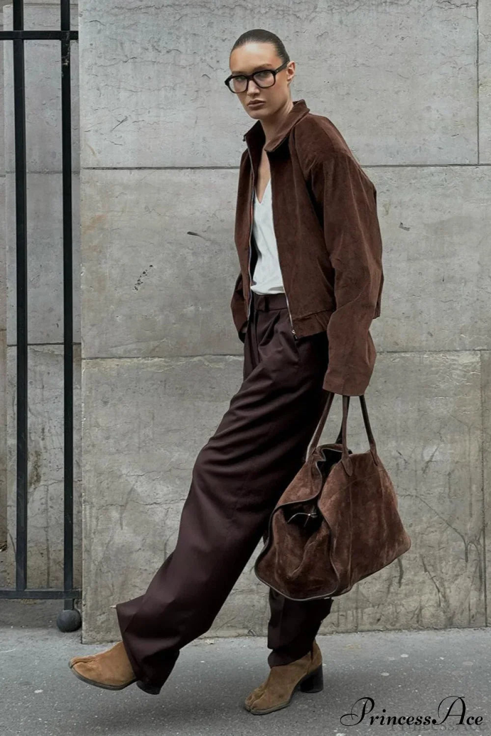 Retro Coffee Cotton Corduroy Zip Jacket