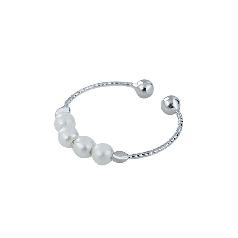 KittenAlarm - Rilla Sterling Pearl Adjustable Ring