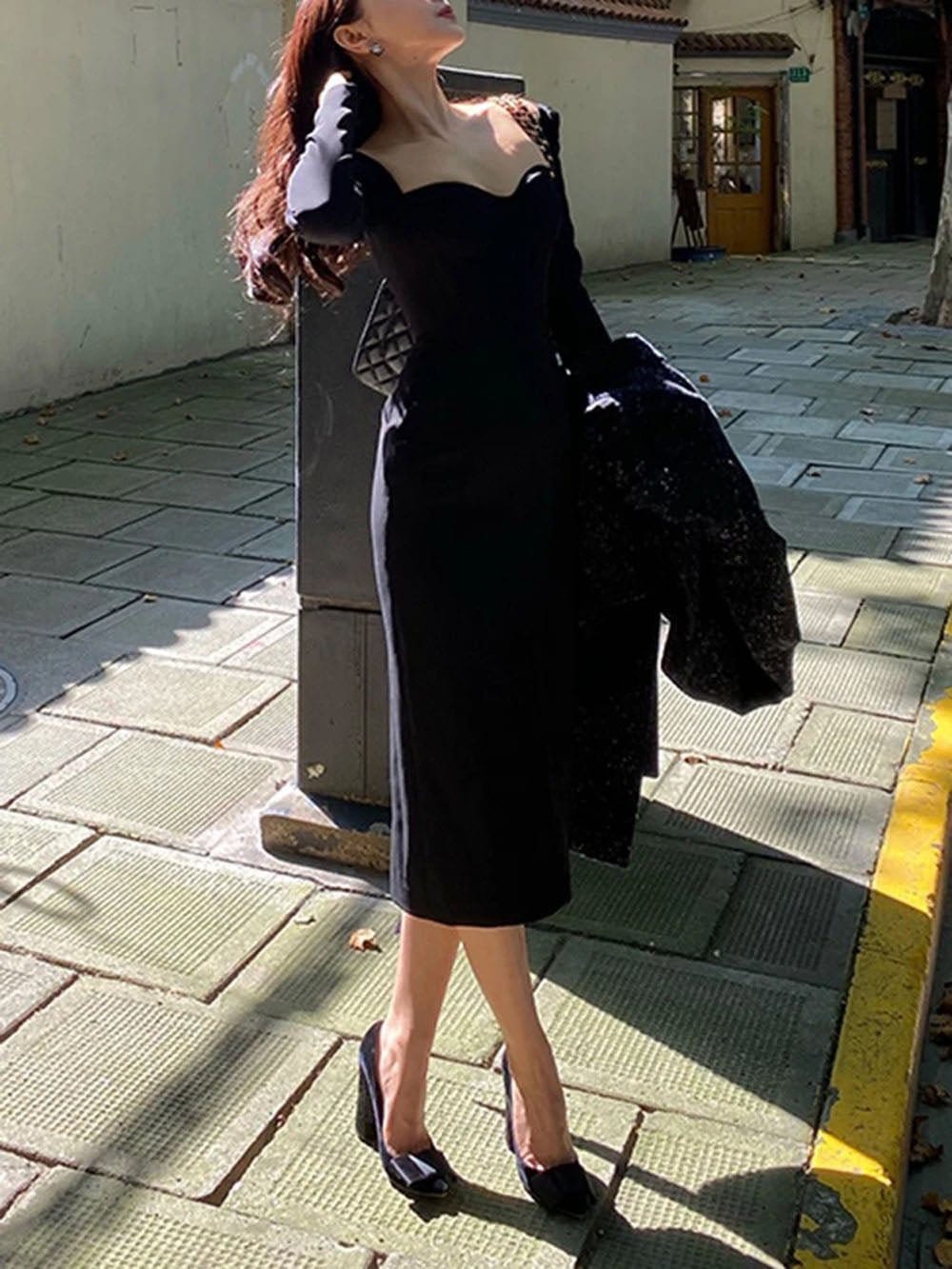 Bodycon Midi Dress - Fashionpara