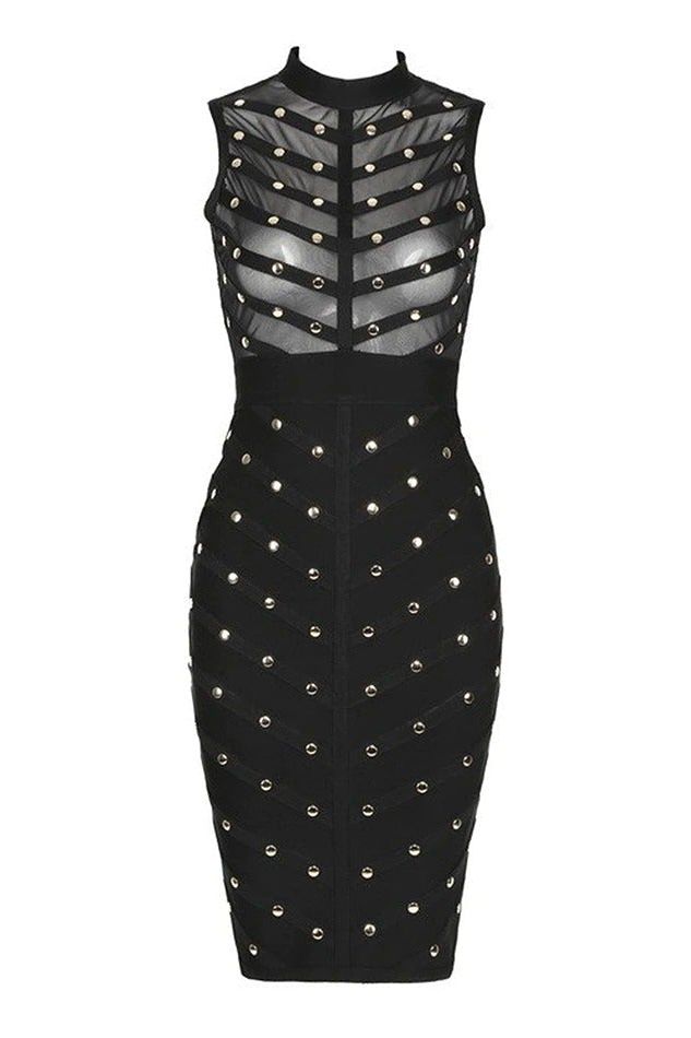 Rosa Bodycon Dress - Classic Black - Fashionpara