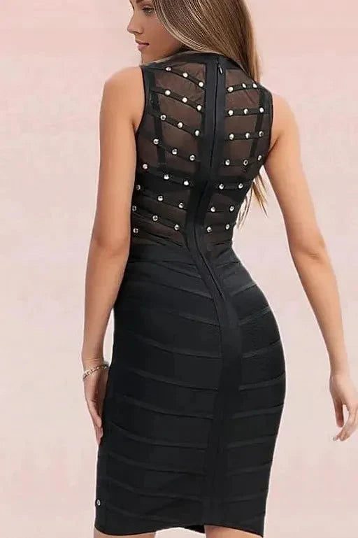 Rosa Bodycon Dress - Classic Black - Fashionpara