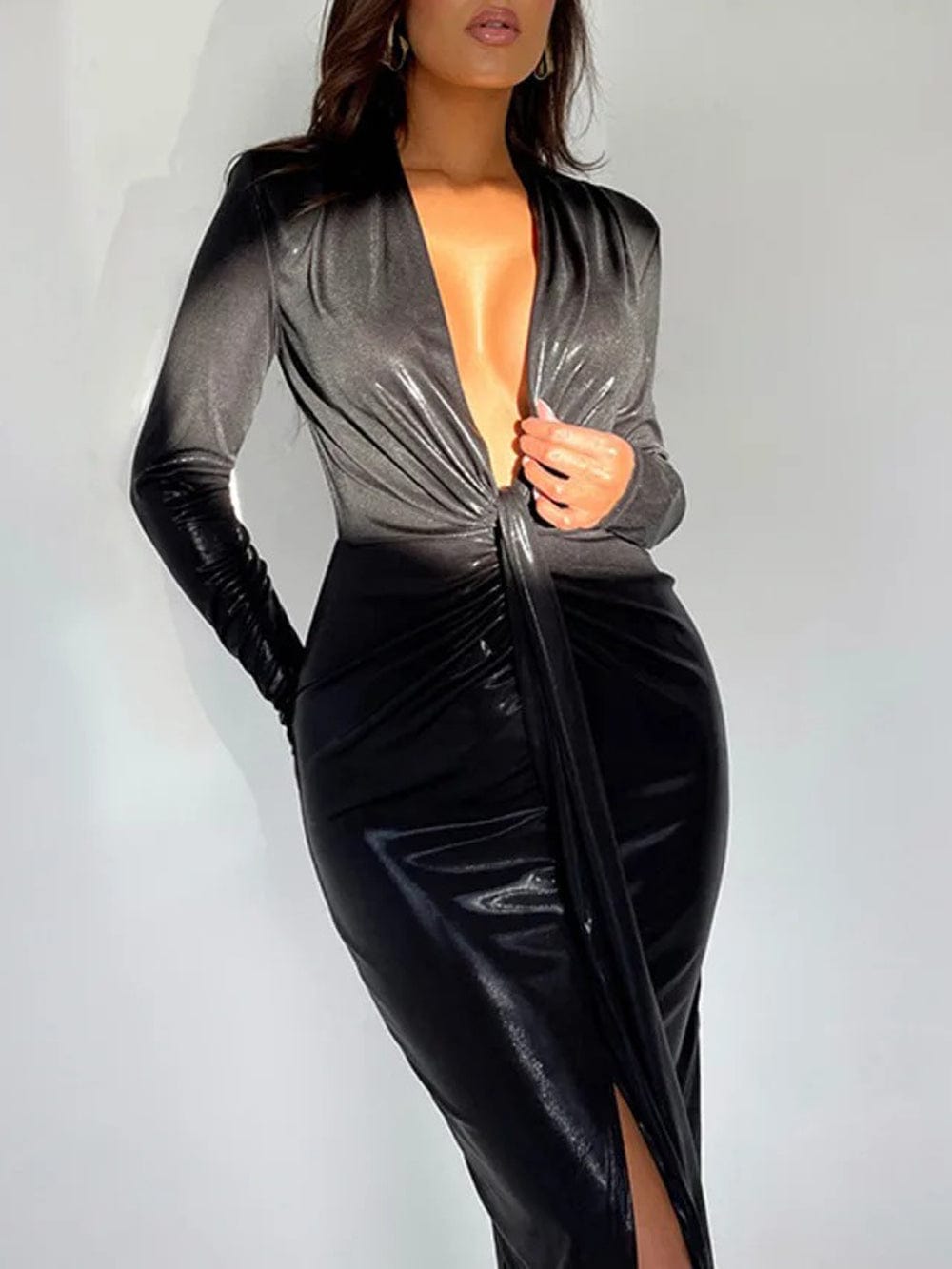 Bodycon Maxi Dress - Fashionpara