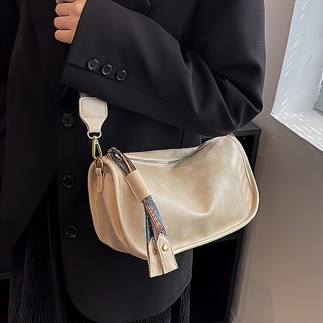 with Leather Strap PU Vintage Handbag Bohemian