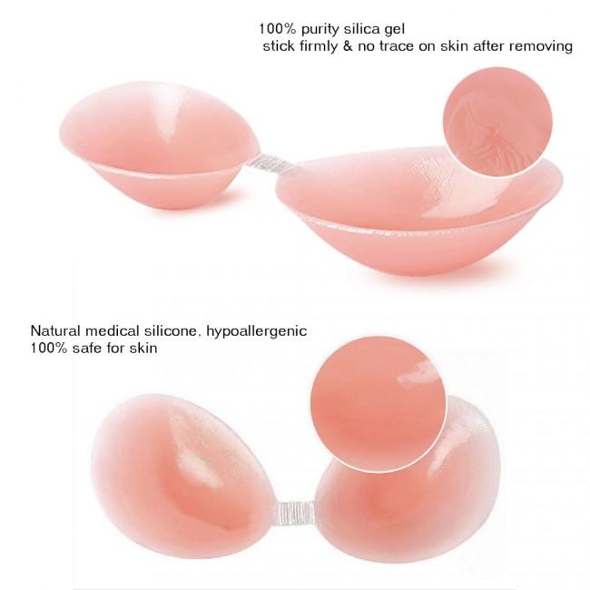 Backless & Push-up Strapless Silicone Adhesive Sticky Invisible Bra