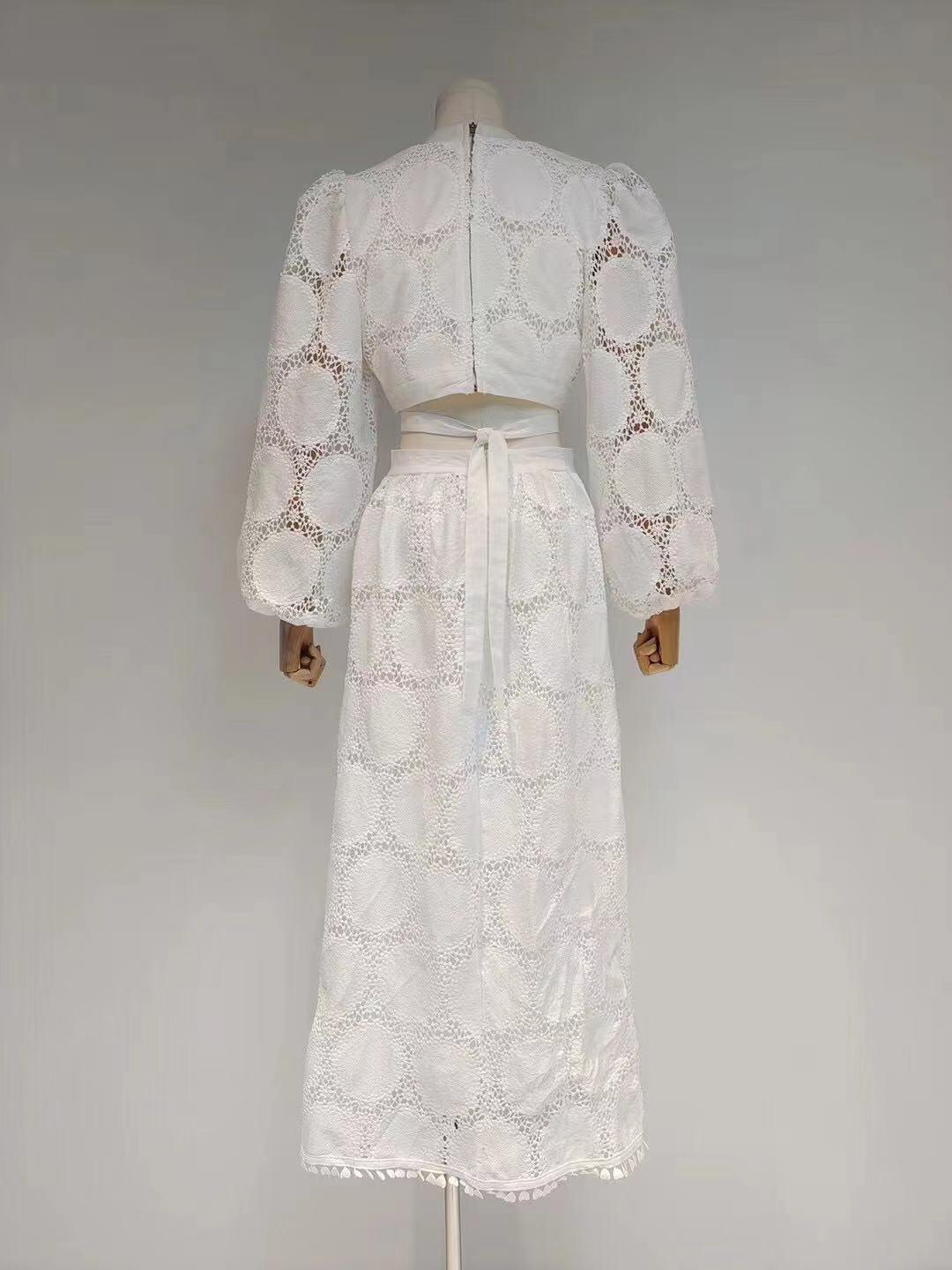 KittenAlarm - Seanna Lace Cotton Embroidered Cut Out Dress