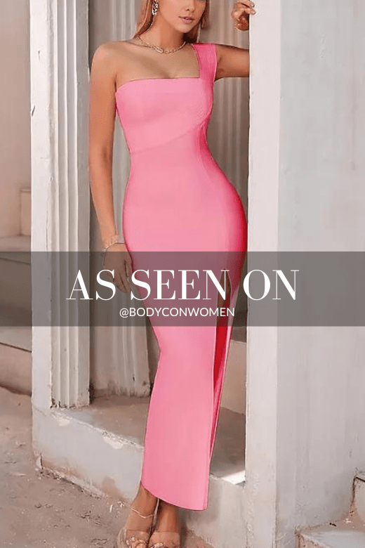 Selene Bodycon Midi Dress - Blush Pink - Fashionpara