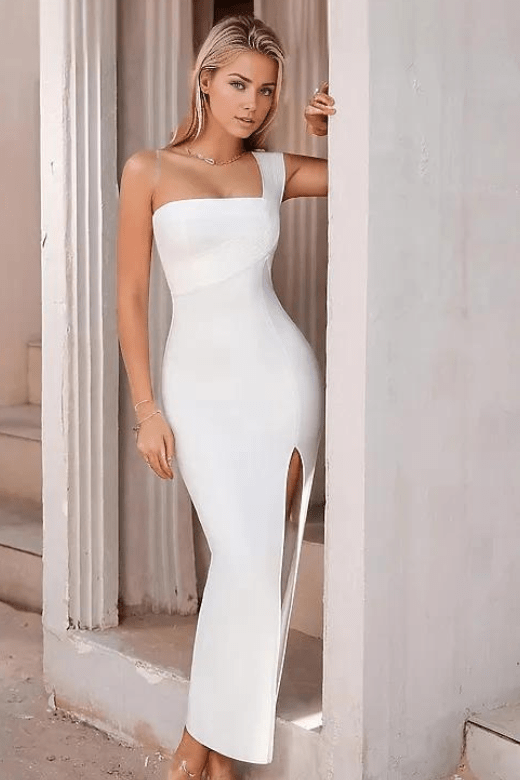 Selene Bodycon Midi Dress - Blush Pink - Fashionpara