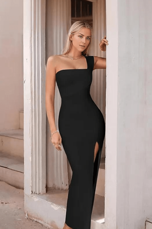 Selene Bodycon Midi Dress - Pearl White - Fashionpara