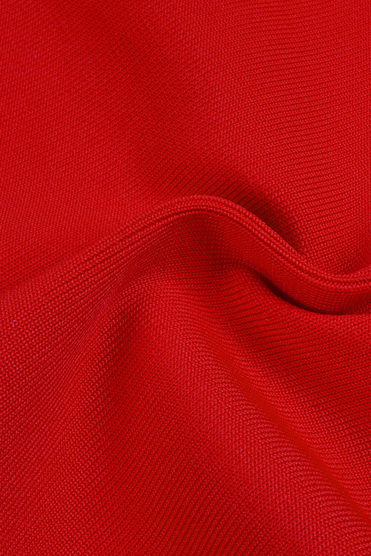 Sexy Long Sleeve Bra Top High Waist Cutout Bandage Two Piece Maxi Dress - Fashionpara