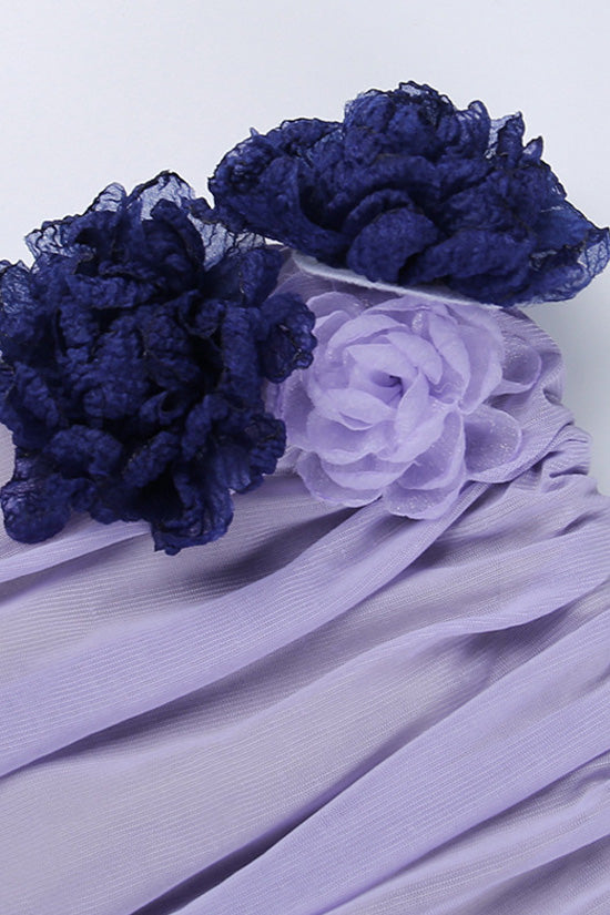 Sexy Rosette Corsage Choker Strapless Mesh Ruched Party Mini Dress - Fashionpara