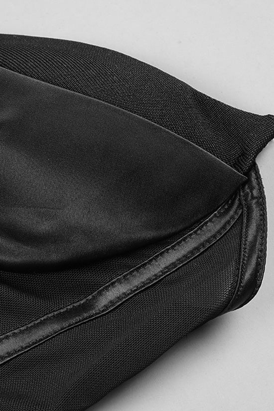 Sexy Sweetheart Neck Strapless High Waist Sheer Mesh Corset Bodysuit - Fashionpara