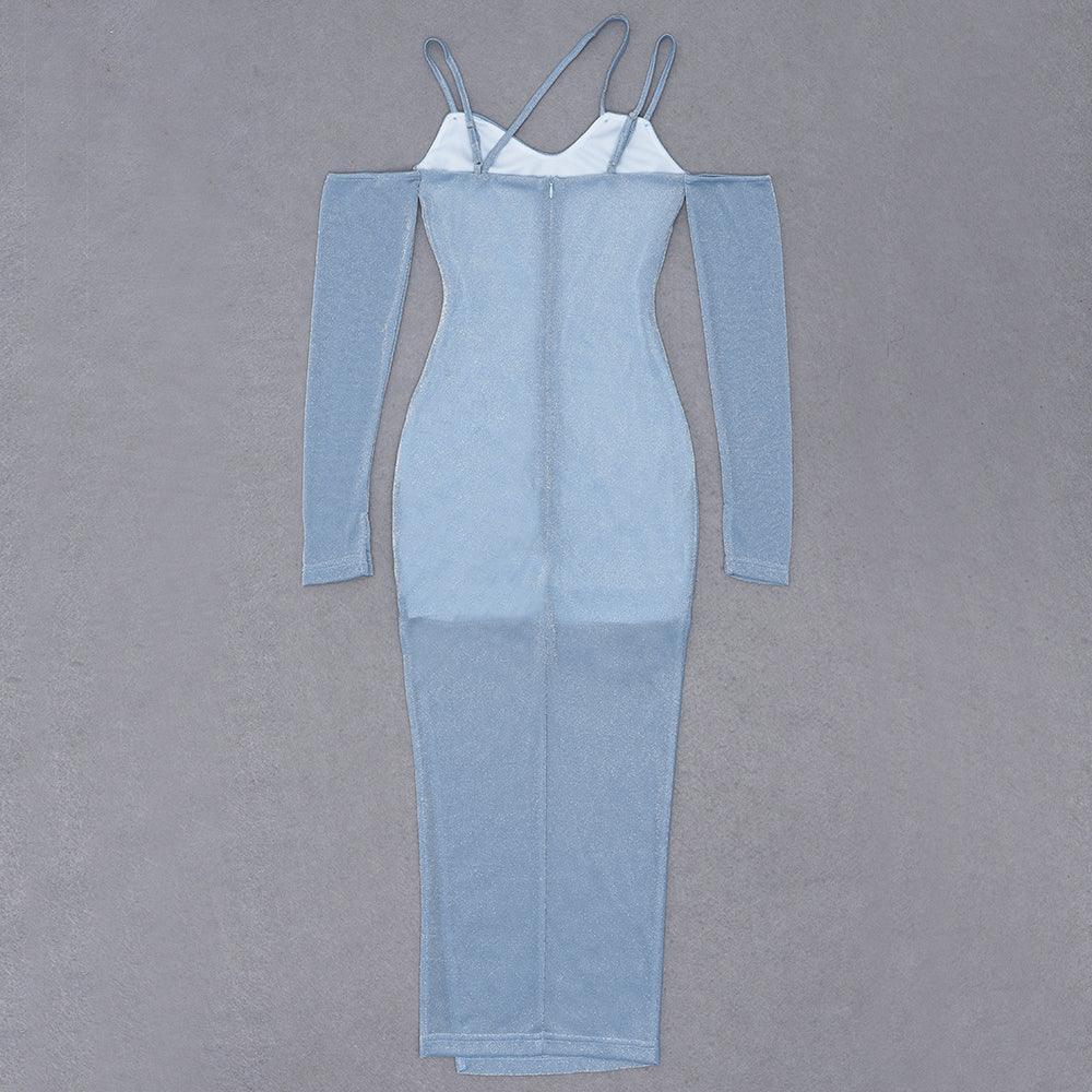 Glitter Spaghetti Strap Ruched Bodycon Mini Dress