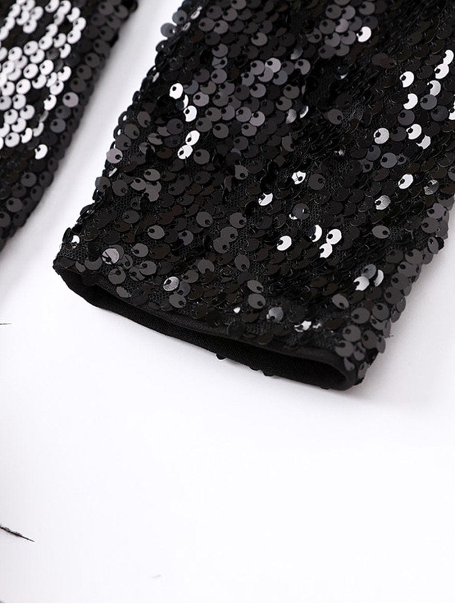 Shoulder Feather Backless - Fashionpara